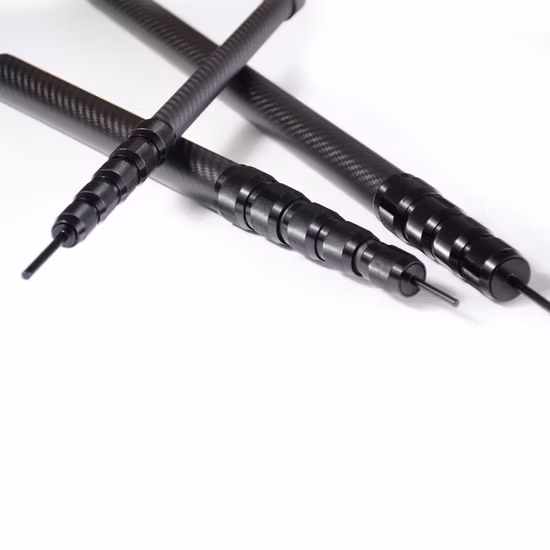 Crescimento telescópico Polo de fibra de carbono de pouco peso de grande resistência de 5m 10m