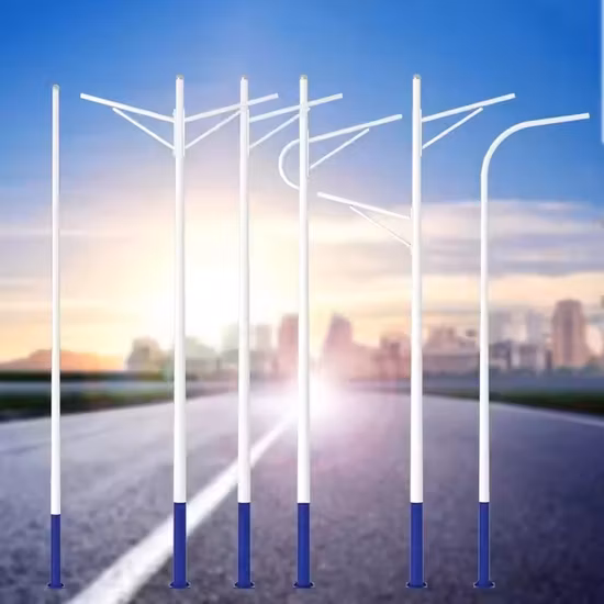 Poste de luz de rua com alojamento de publicidade Luz de rua WiFi 80W 100W com câmera em cidades inteligentes Omni Luz de rua IP66